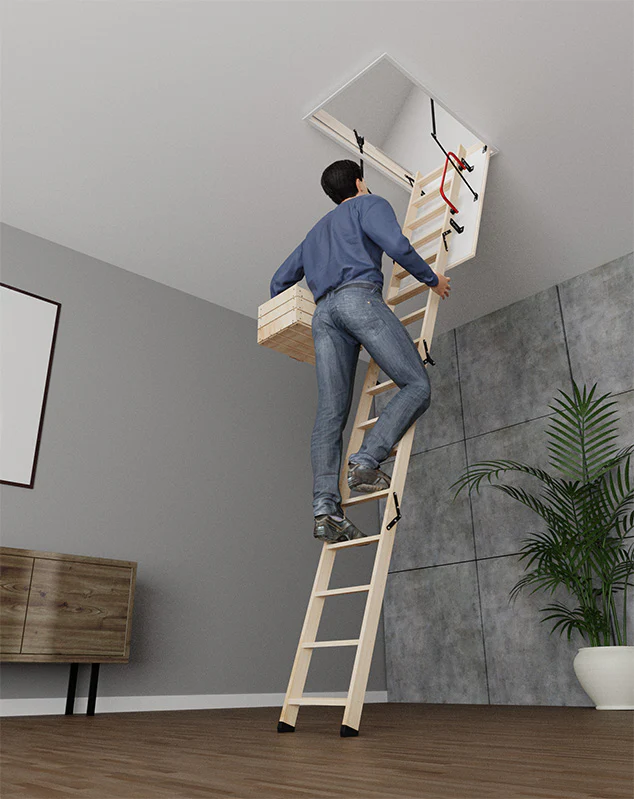 Loft ladder installation in progress