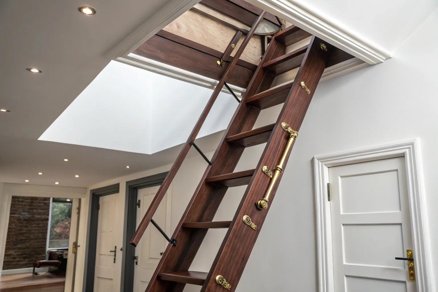 Folding loft ladder